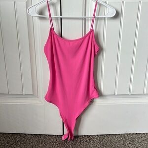 Solid Pink bodysuit Shein